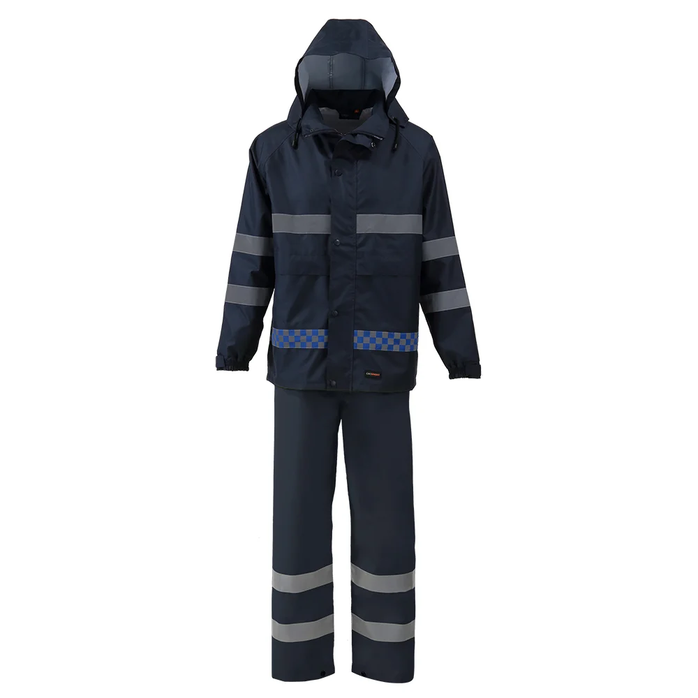 006009-经典反光安保雨衣-Classic Security Rain Jacket